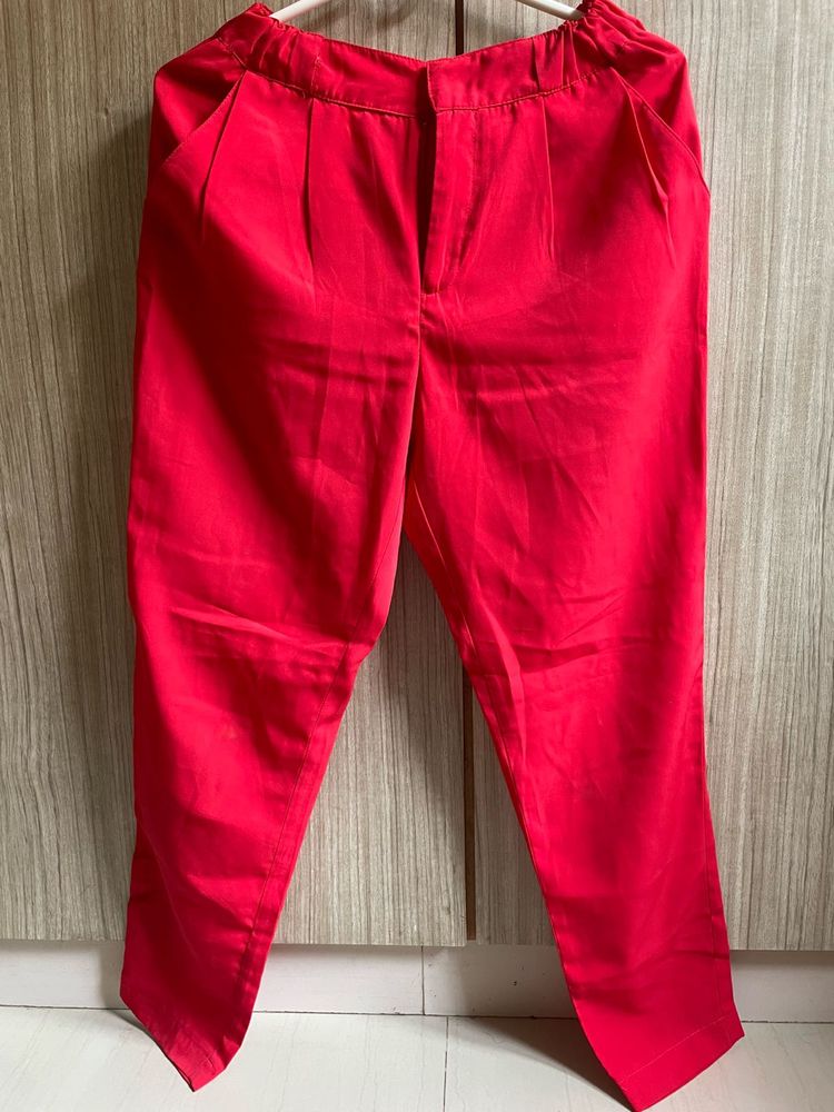 Red Casual Pants