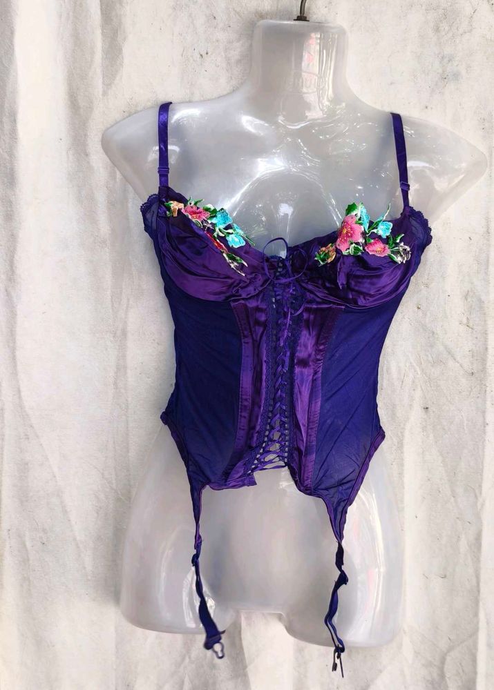 Purple Floral Corset