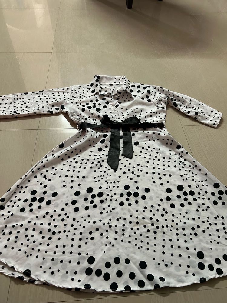 Chic Polka Dot A-Line Dress