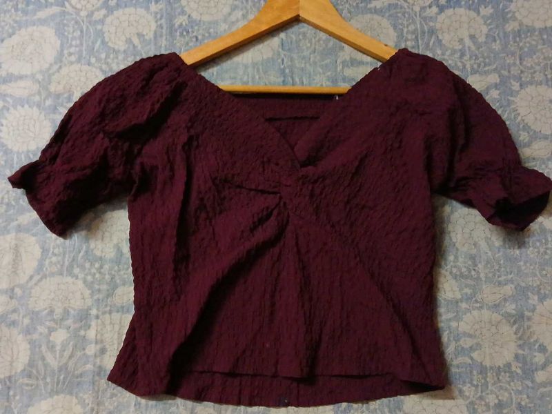 Jamuni Textured Puff Sleeve Top
