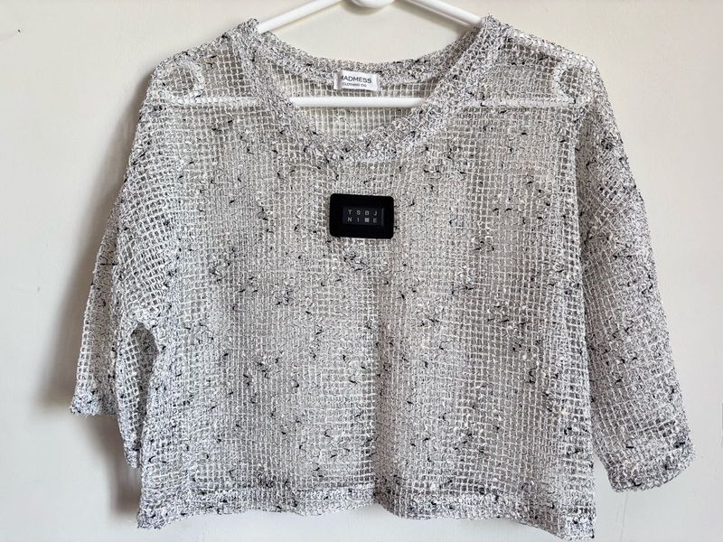 Sheer Mesh Knit Top