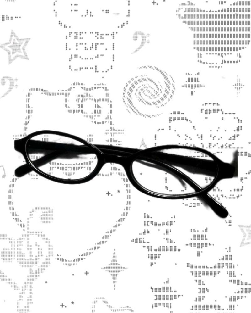 Office siren black oval specs/glasses