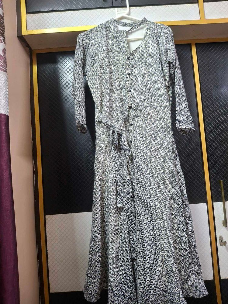 Grey Printed Shirt Dress