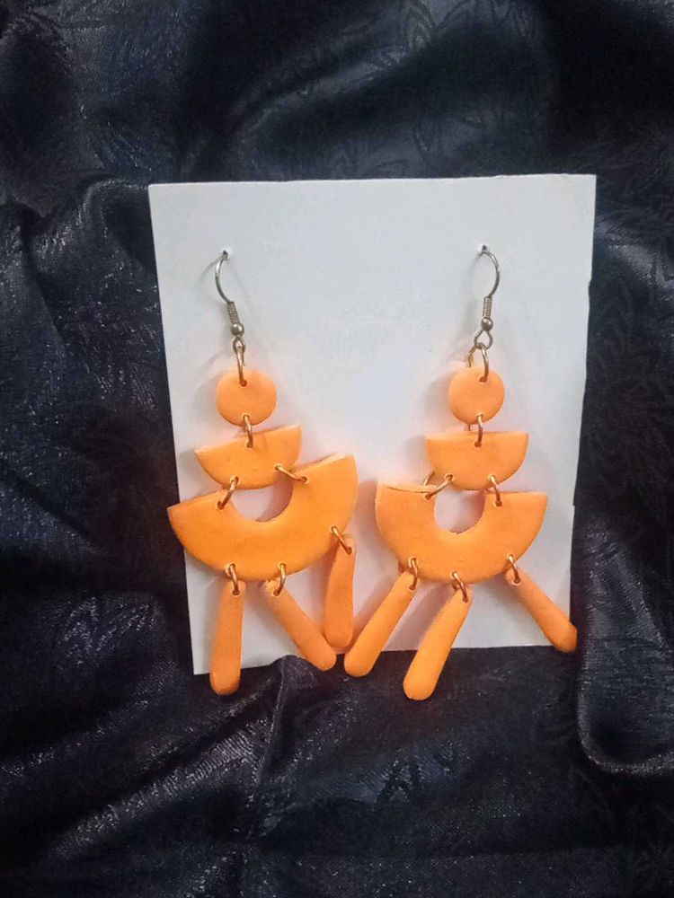 Orange Statement Earrings