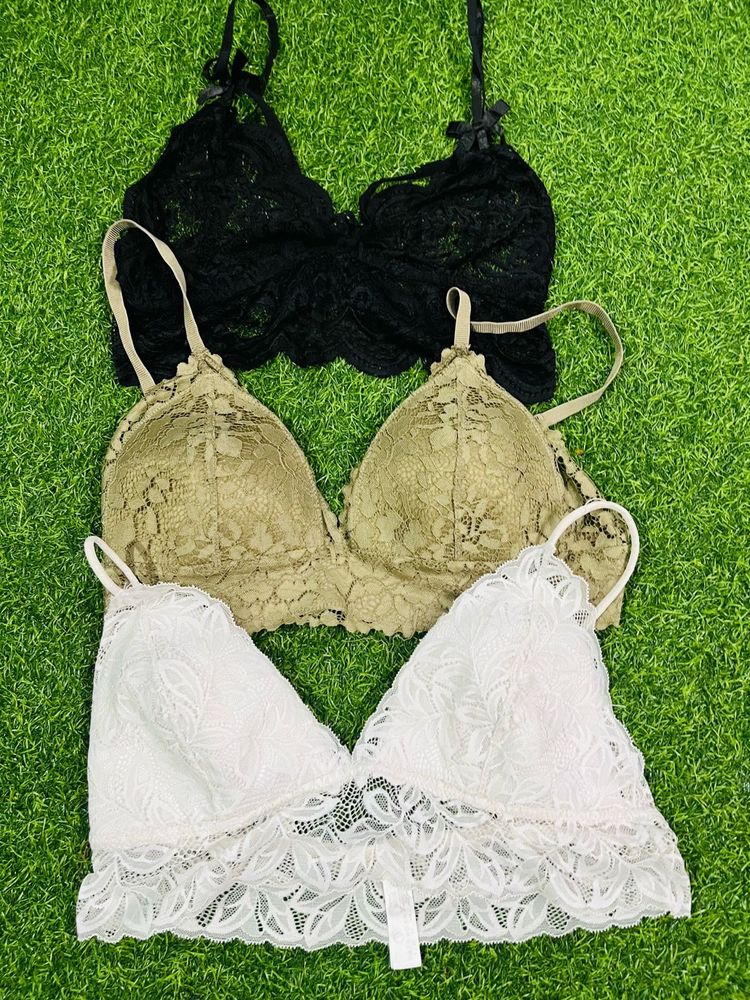 36 size Lace Bralette - Pack of 3