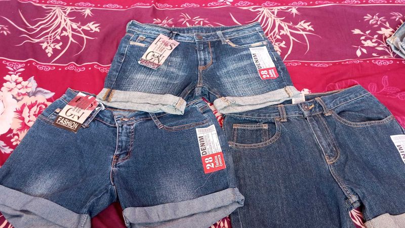 Denim Women's Shorts imported 3 pcs