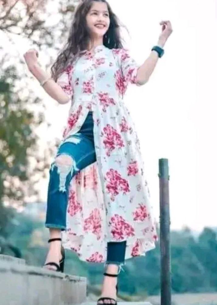 Floral Print Kurta