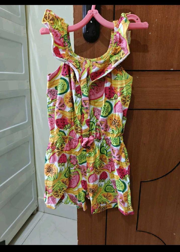 Cute Fruit Print Romper for Girls