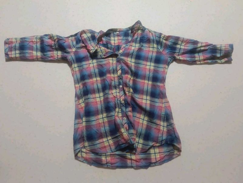multi colour checked shirt