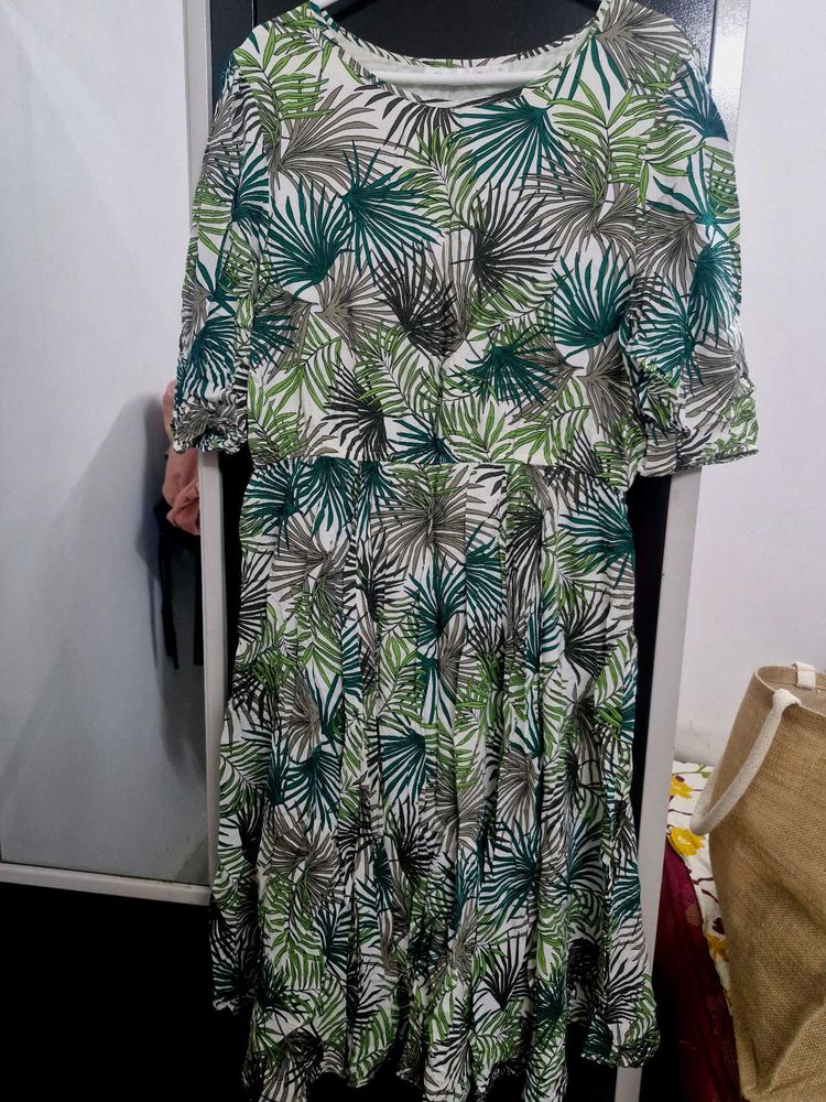 Tropical Print Dress