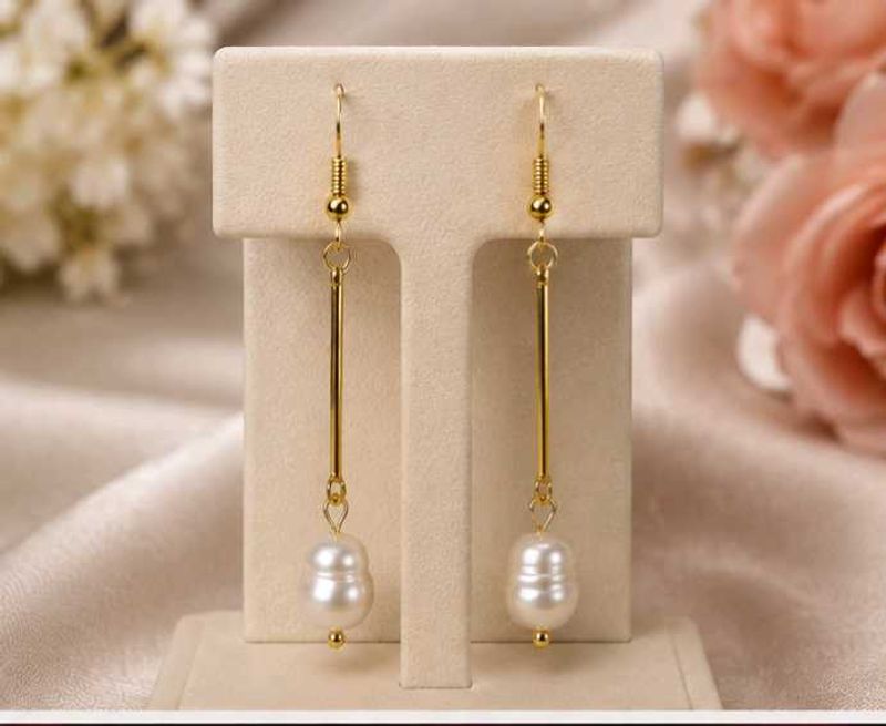 natural fress water Pearl Drop Earrings