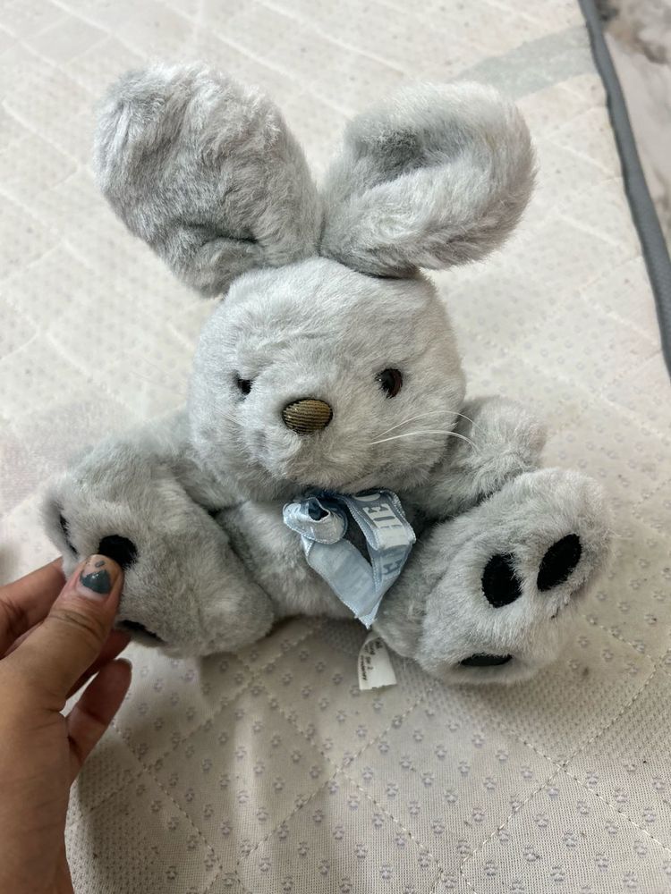 Cute Grey Bunny Stuffed Animal
