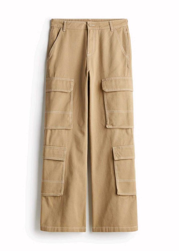 H&amp;M Wide Leg Cargo Pants (Double Pockets)