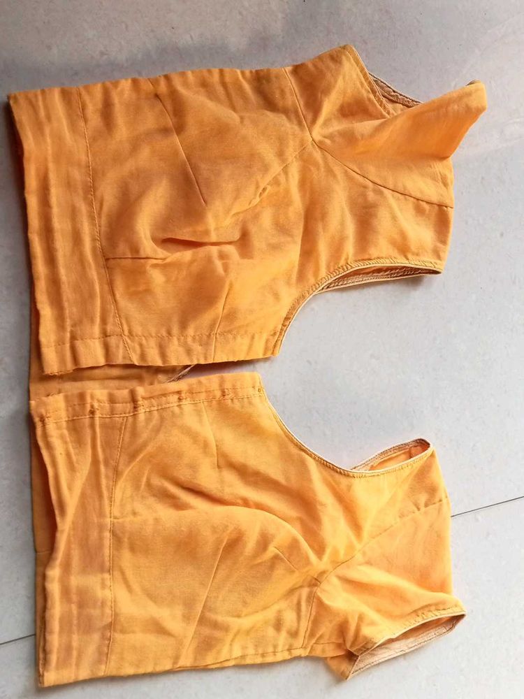 Orange Cotton Blouse