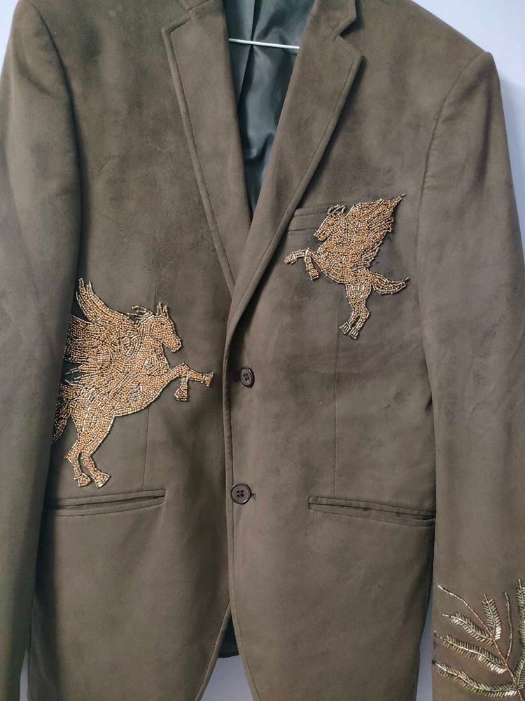 Embroidered Pegasus Blazer