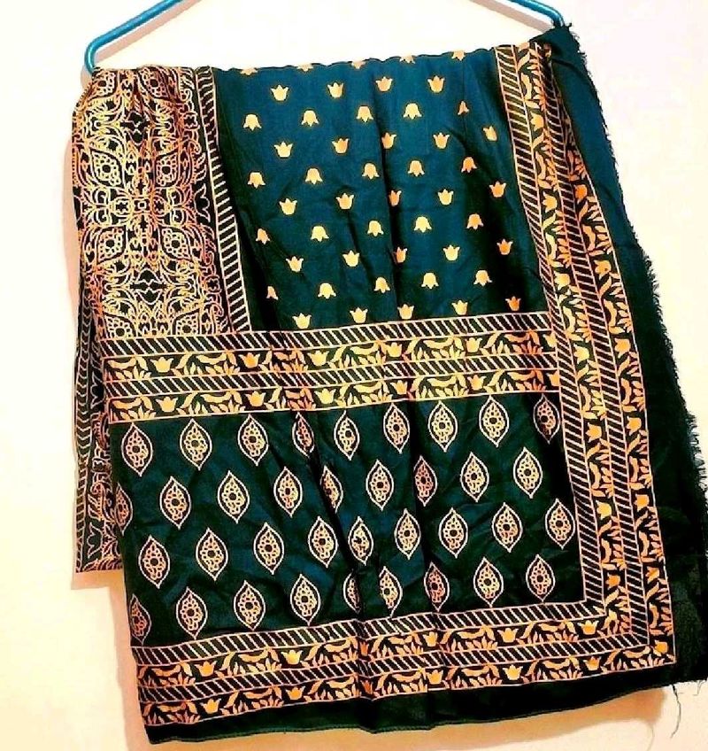 Green Printed Dupatta