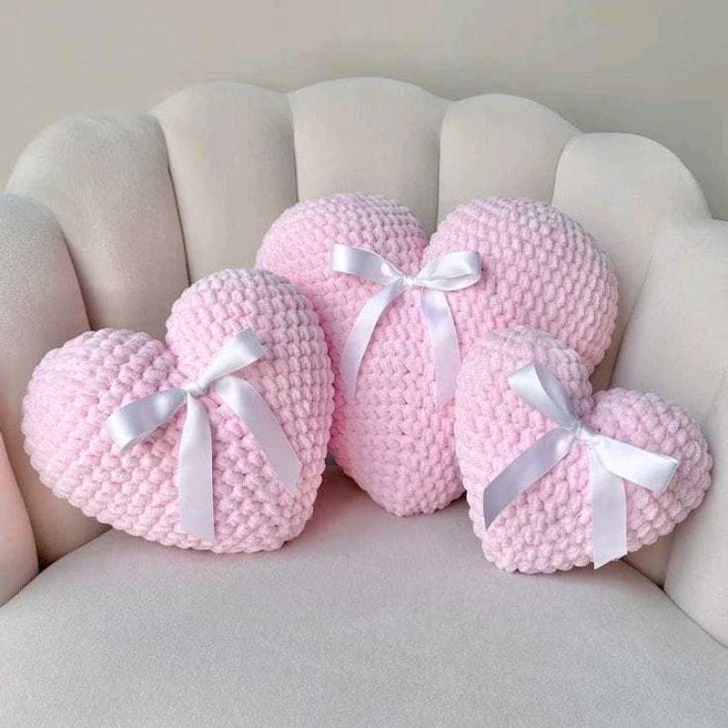 soft toy crochet heart shape 💓