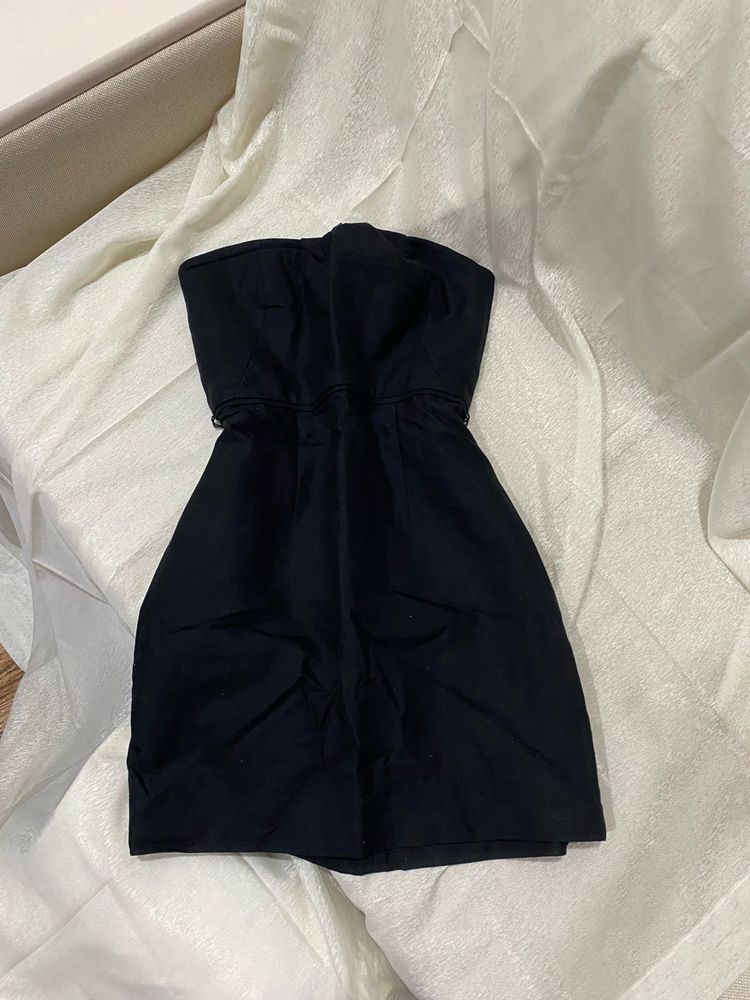 Black Strapless Mini Dress