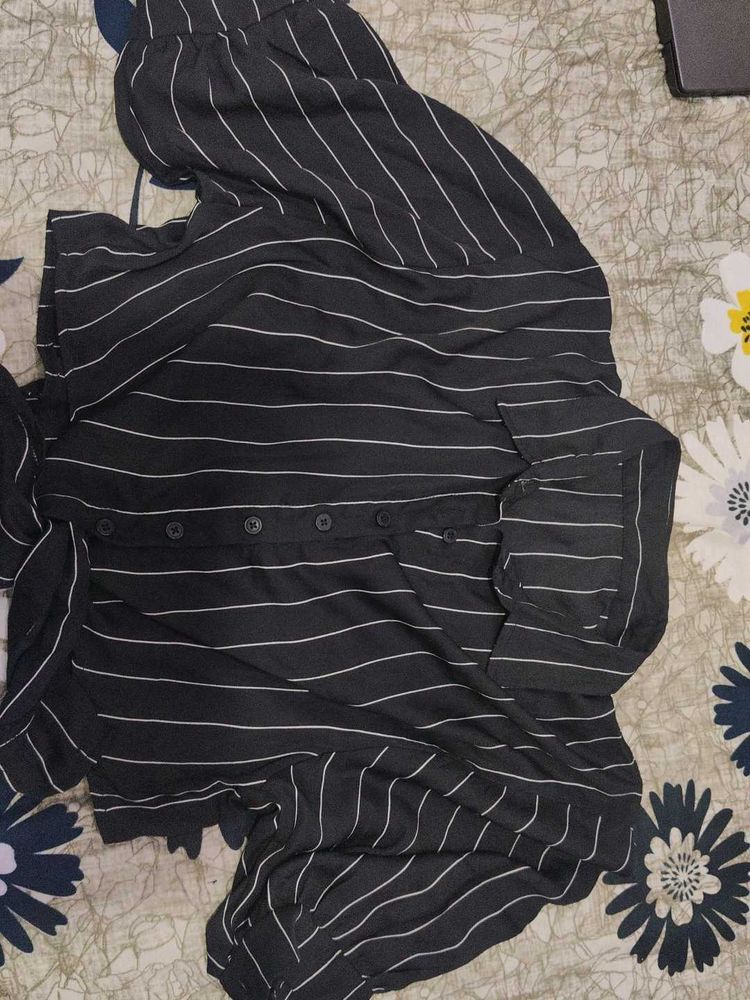 Striped Button-Down Shirt