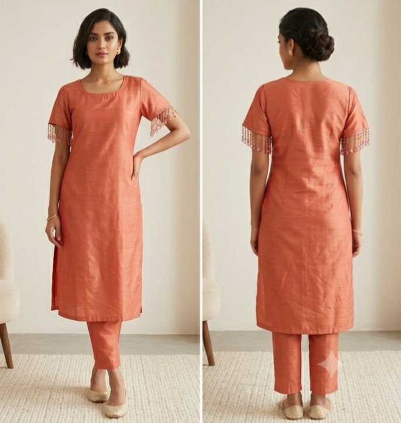 beautiful silk kurti