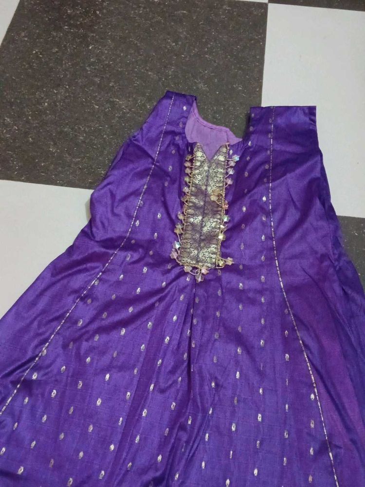 Purple Embellished Lehenga Choli Set