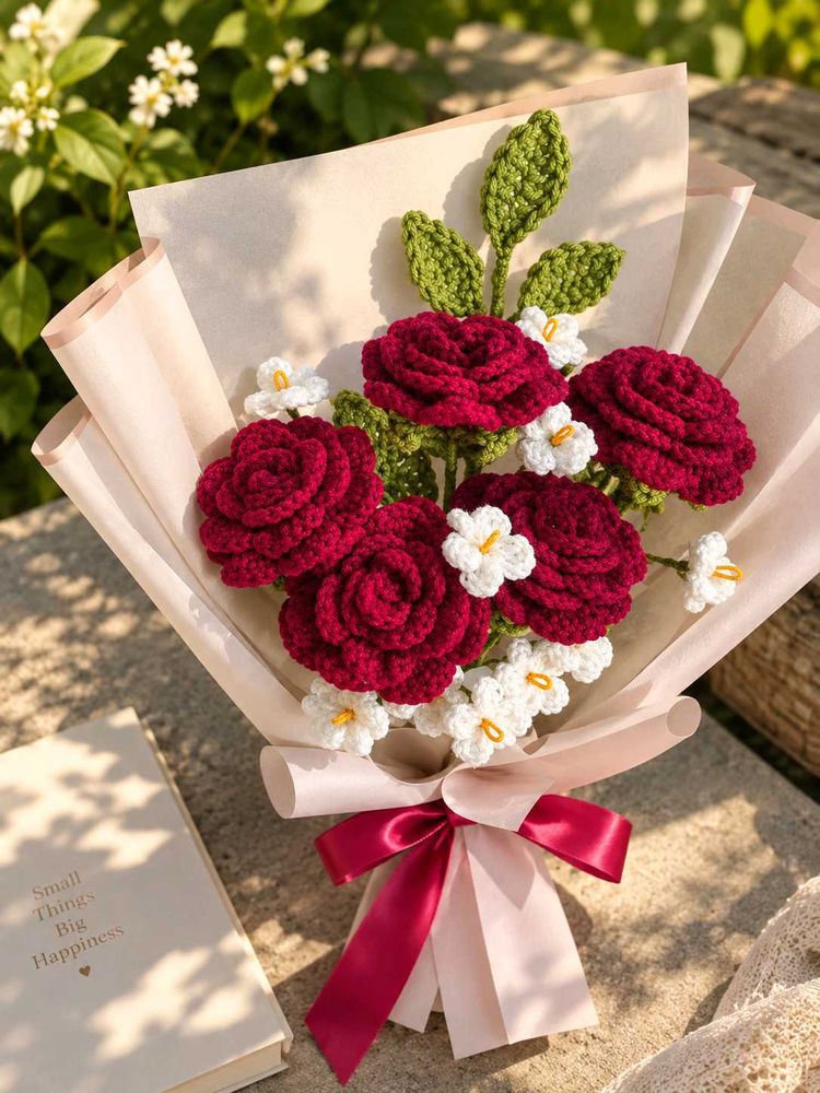 Crocheted Flower Bouquet