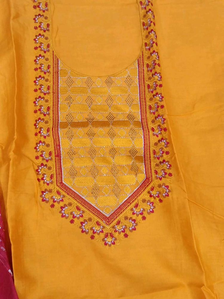 Yellow Embroidered Kurta Set