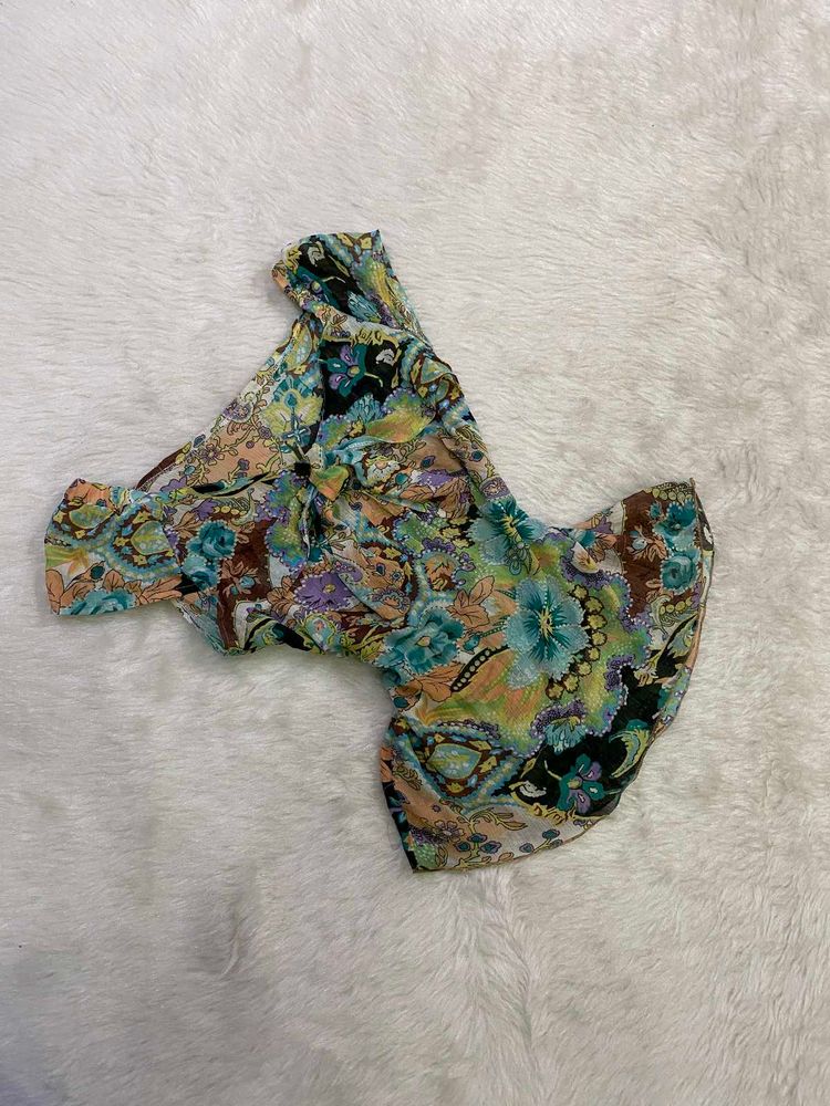 Boho Floral Print Top