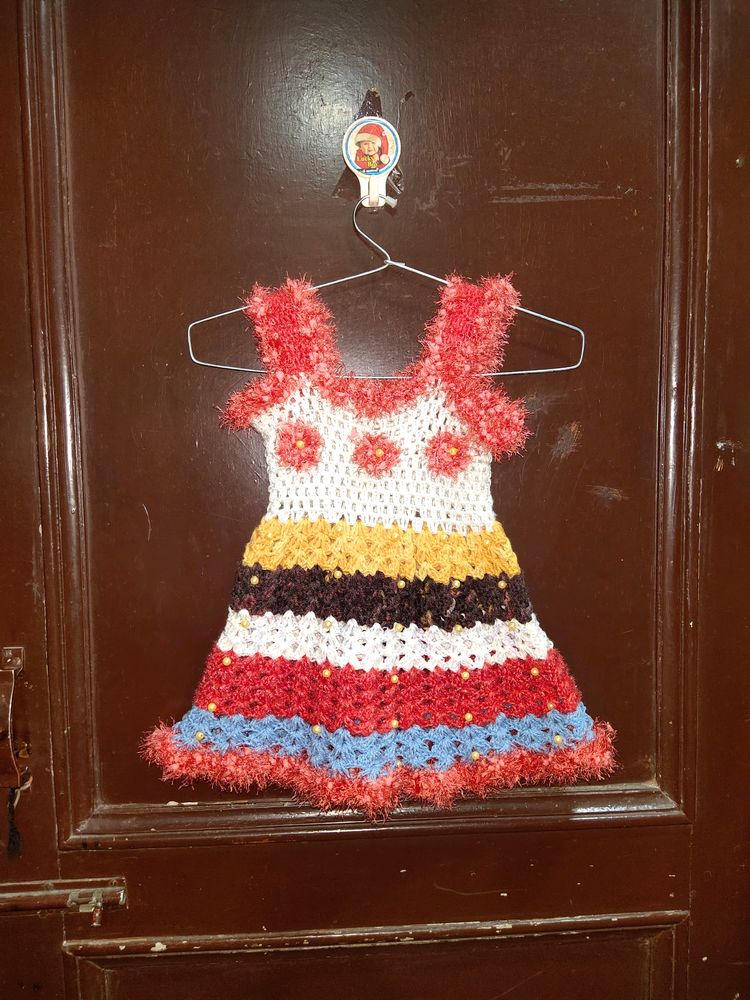 Kids Winter Dress Crochet Dress 9-12 Months
