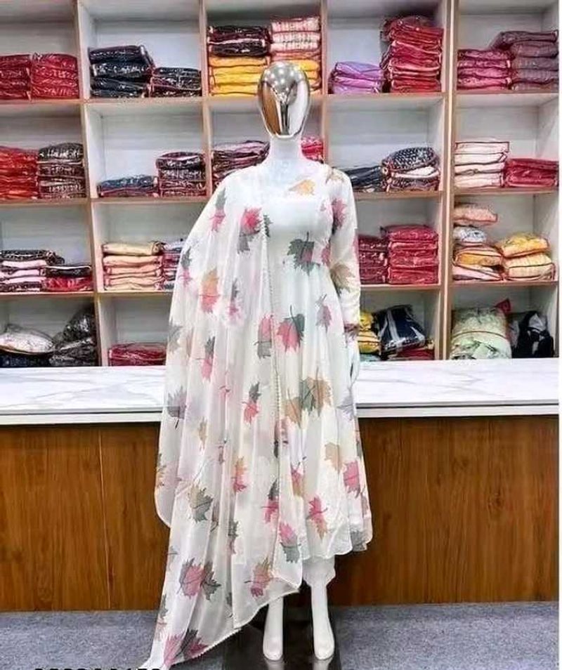 georgette dress with dupatta for women