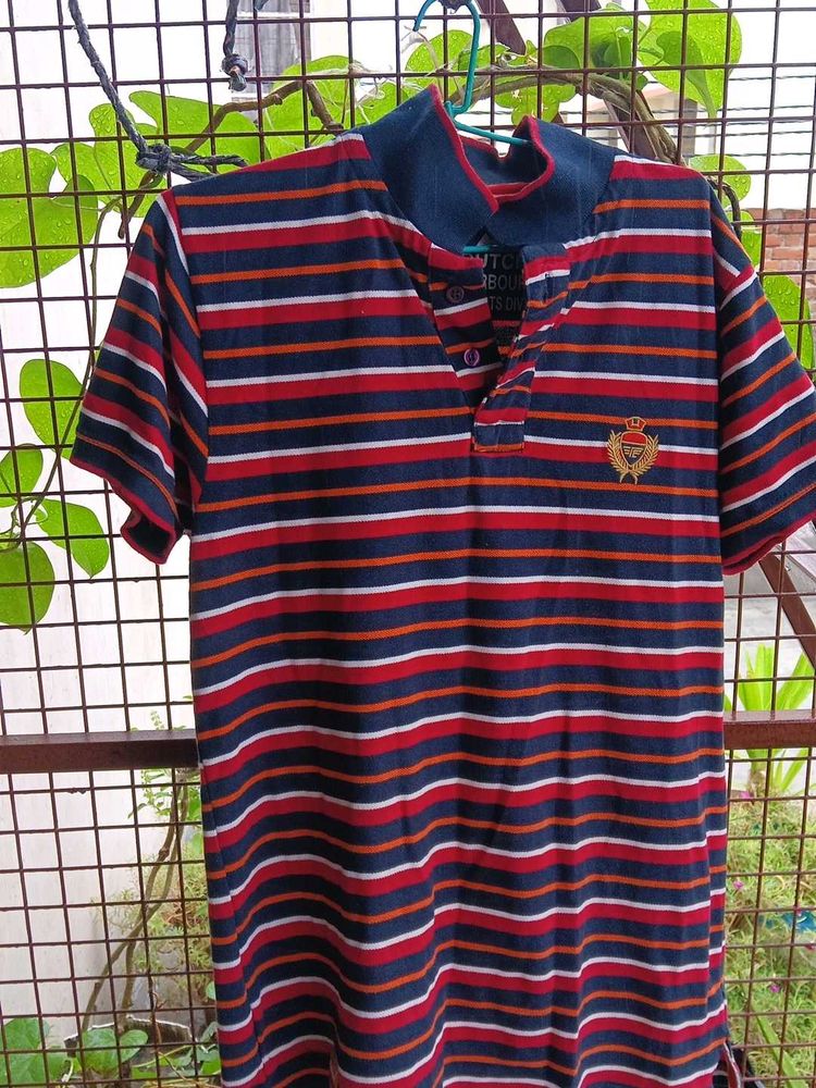 Striped Polo T-Shirt