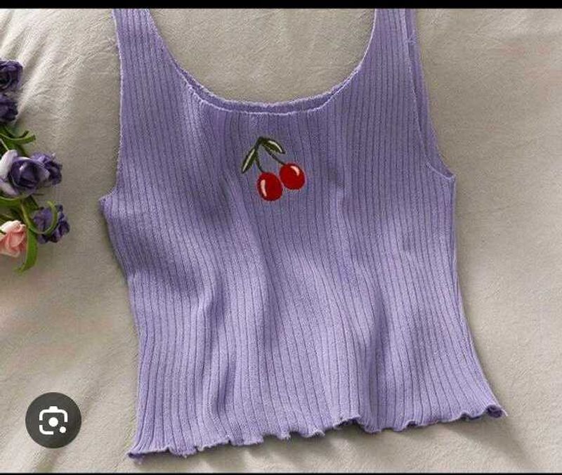 Cute Purple Cherry Tank Top