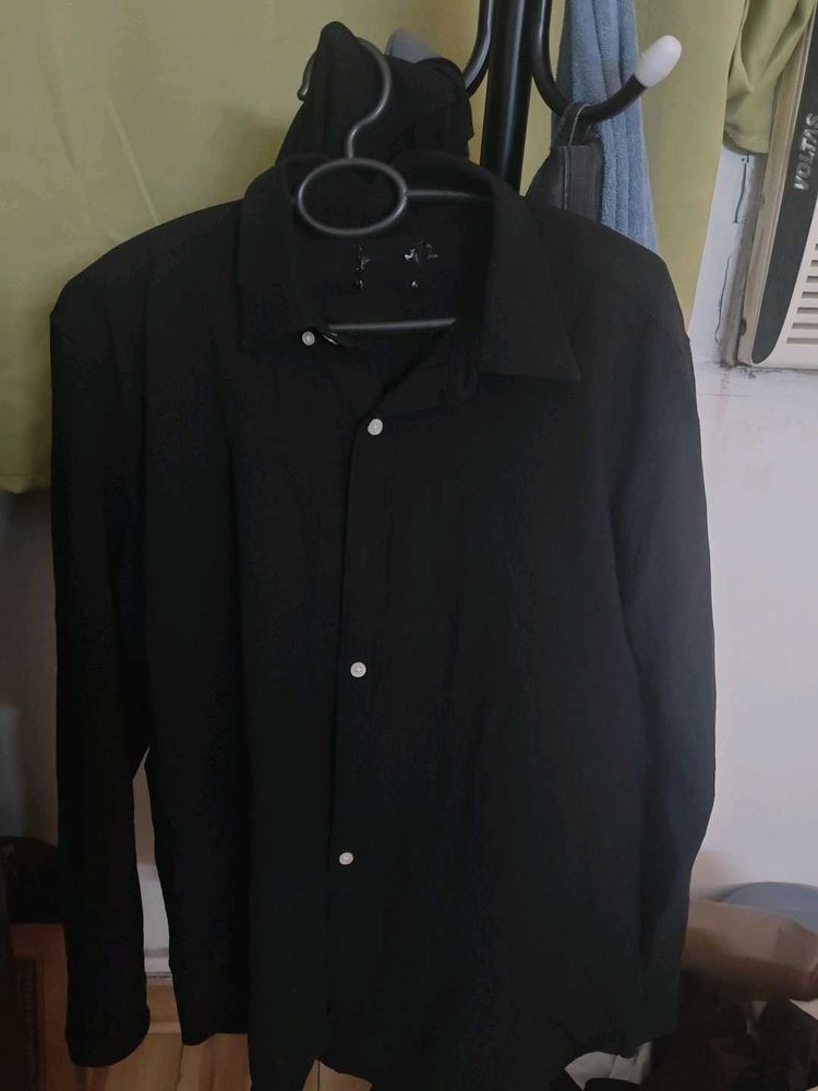 Classic Black Button-Up Shirt