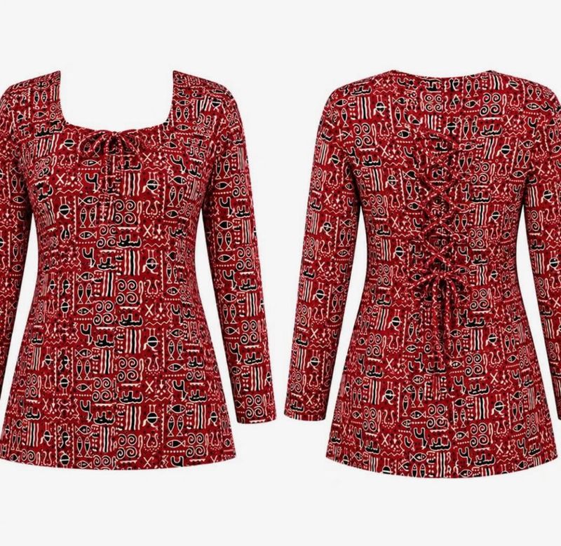 Maroon Printed Kurta with corset