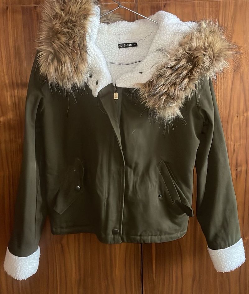 Shein Women's Fur Hooded Jacket