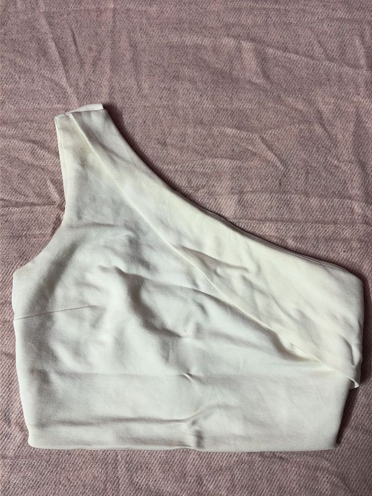 Chic White One-Shoulder Top