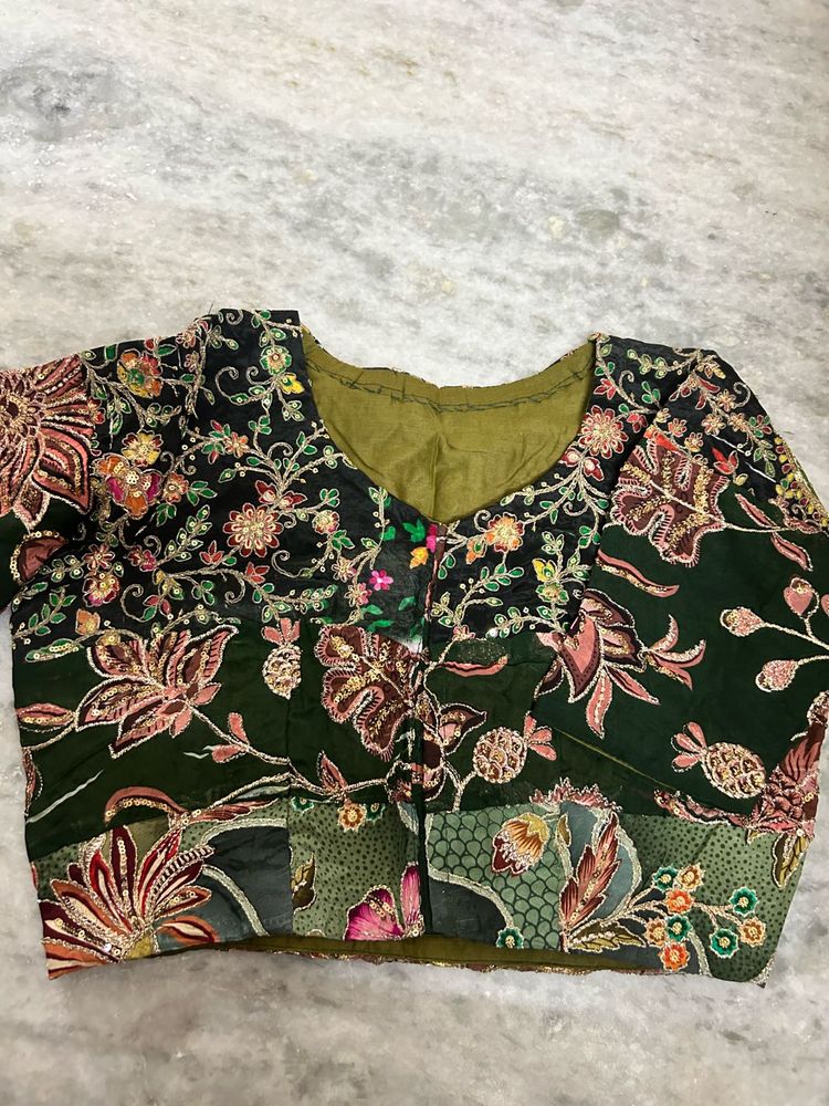 Embroidered Patchwork Blouse