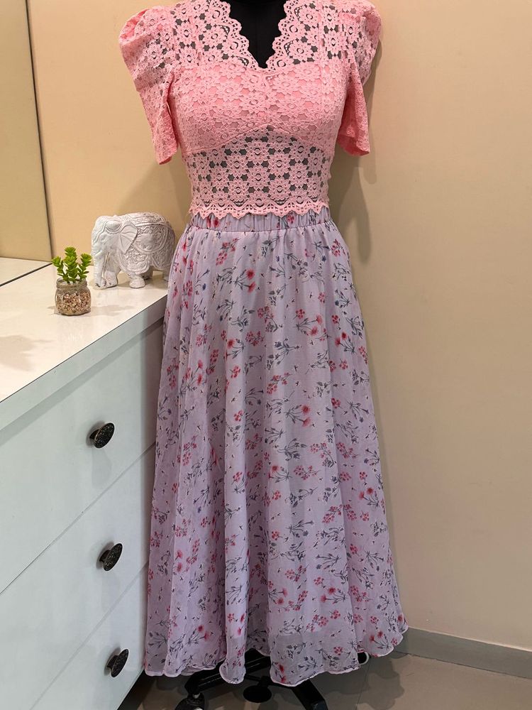 Pink Lace Top &amp;