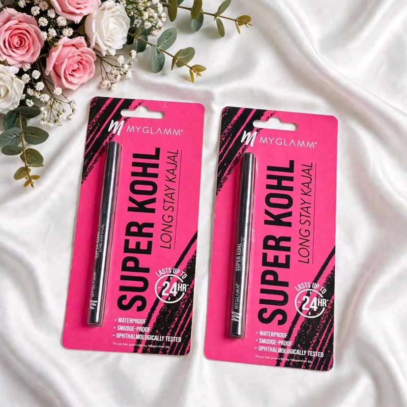 MyGlamm Super Kohl Long Stay Kajal - 2 Pack