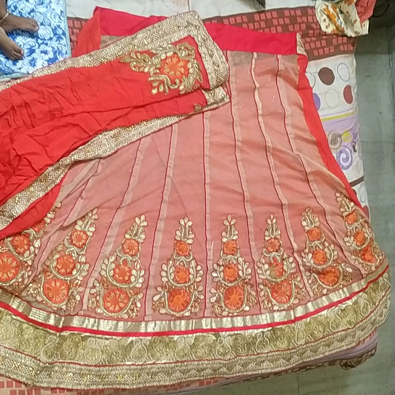 price drop.....lehnga saree, work on net...