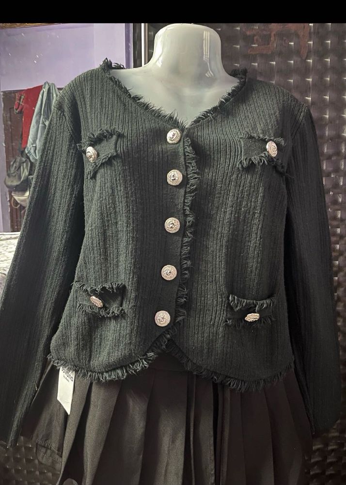 y2k tweed sweater top