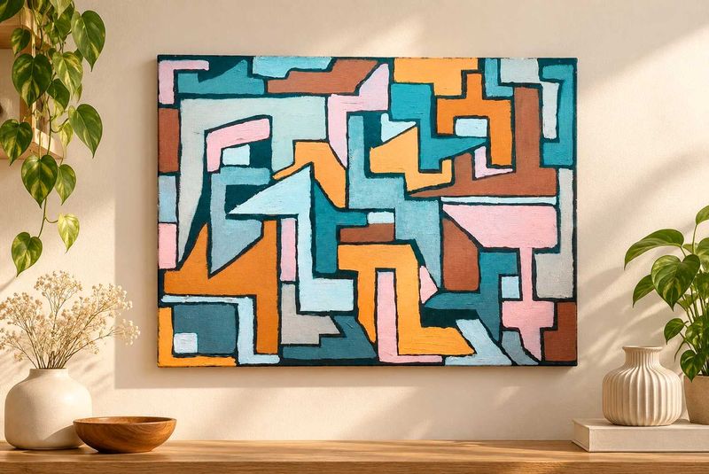 Vibrant Abstract Canvas Art 24x18 inches