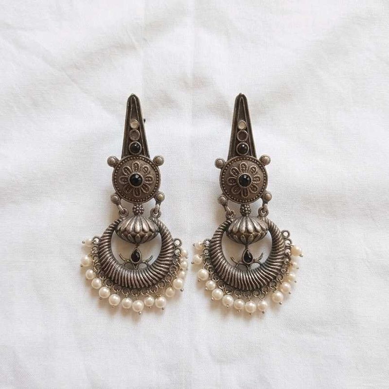 silver replica earring