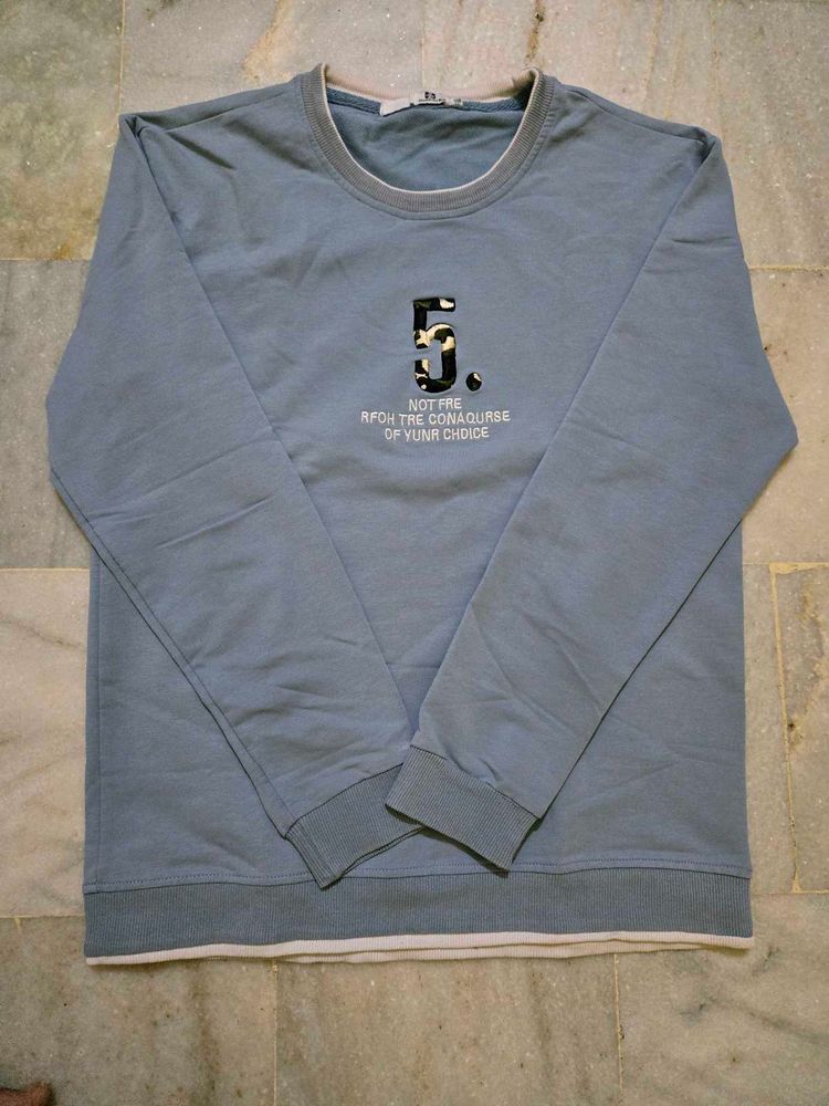 Blue Graphic Sweatshirt