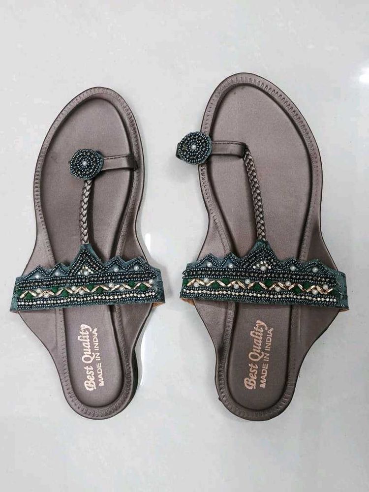 Embellished Flat Sandals