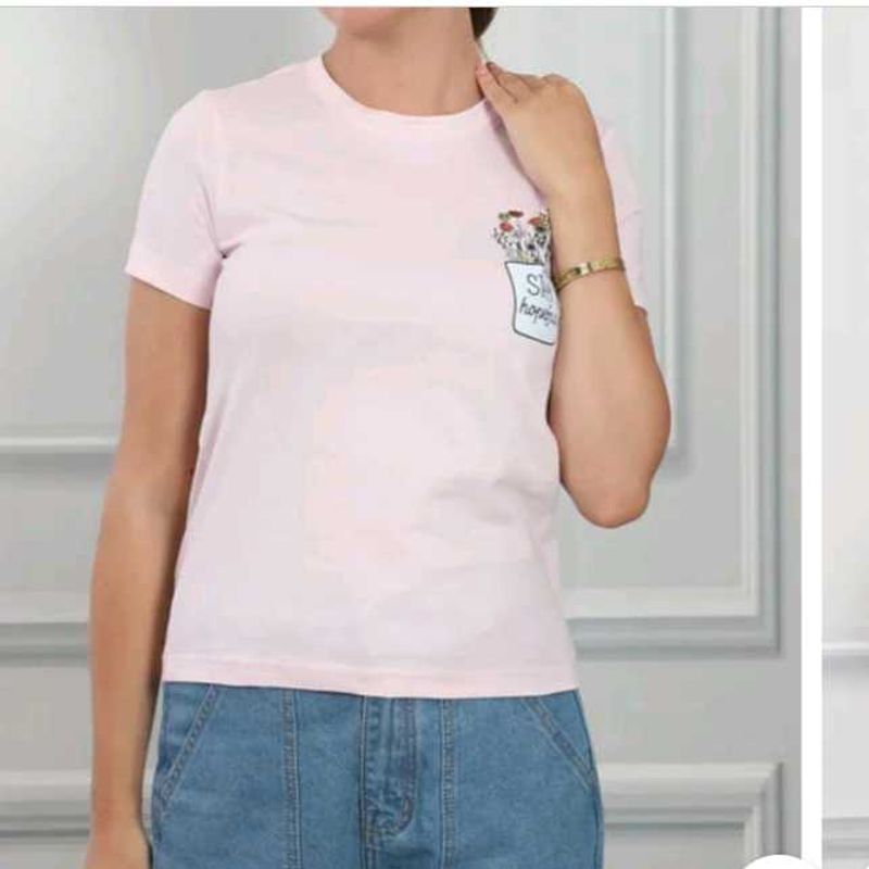 M size Pink Graphic Tee - Stay Hopeful Design