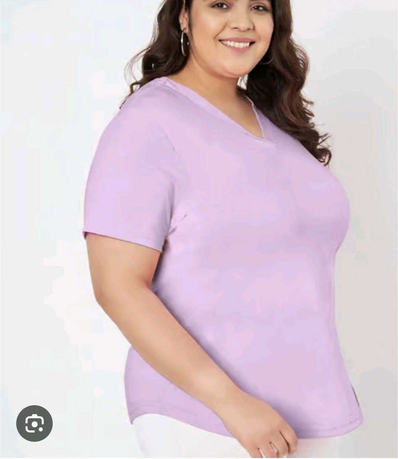 Lavender V-Neck T-Shirt