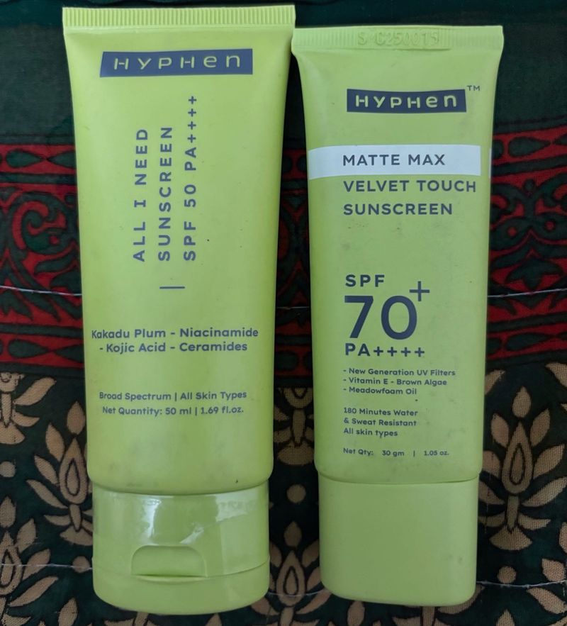 Hyphen - All I Need and Matte SunScreen.