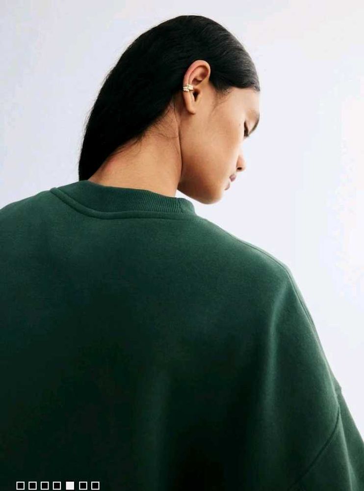 H&amp;M Teal Green Sweatshirt | Relaxed Fit
