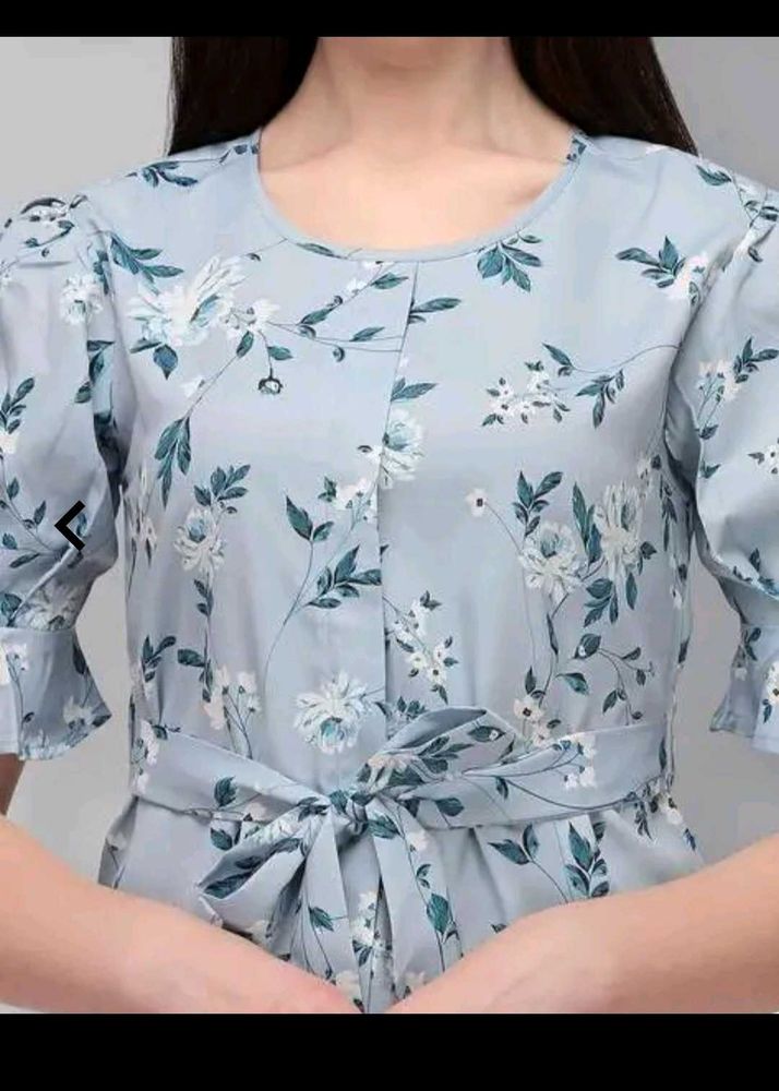 Light Blue Floral Puff Sleeve Top🤩💙